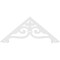 Ekena Millwork Pitch Finley Architectural Grade PVC Gable Pediment, 60"W x 25"H x 1"P (10/12) GPP060X025X100FIN - alternate 4